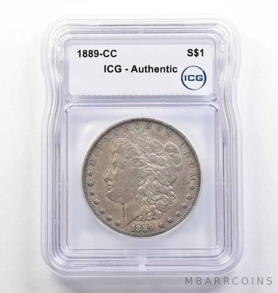 1889-CC Morgan Silver Dollar Authentic ICG *9441