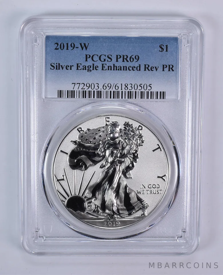 2019-W American Silver Eagle Enhanced Reverse Proof PR69 PCGS
