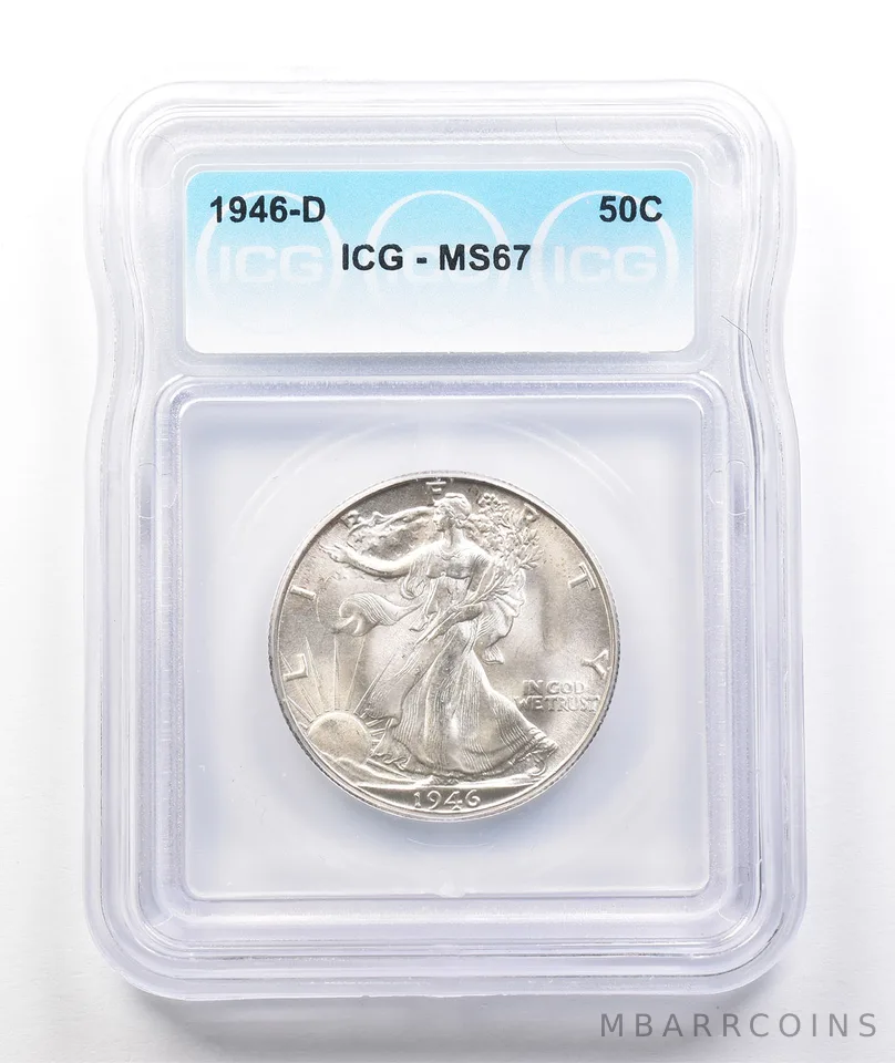 1946-D Walking Liberty Half Dollar MS67 ICG *2880