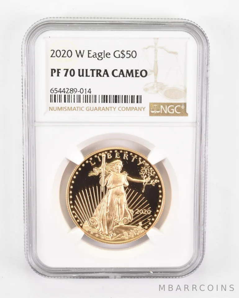 2020-W $50 American Gold Eagle 1 Oz Gold PF70 UCAM NGC