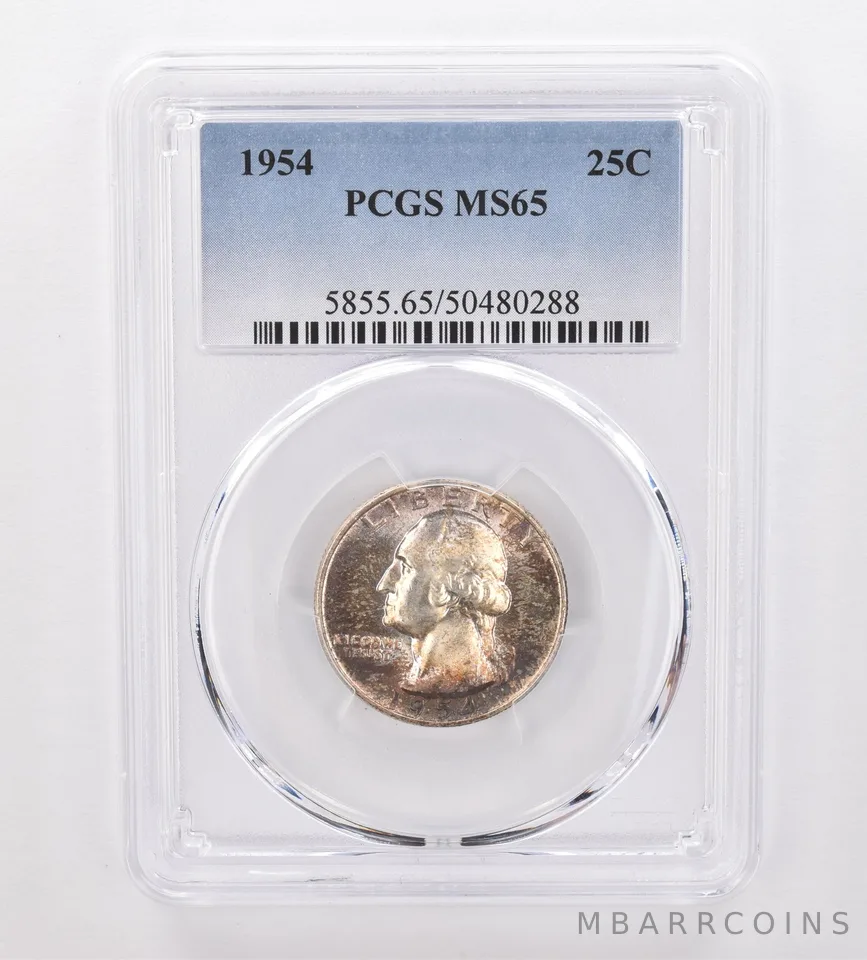 1954 Washington Quarter MS65 PCGS Beautiful Tone *0023