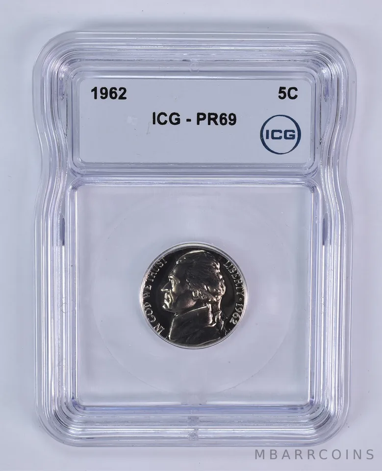 1962 Jefferson Nickel PR69 ICG