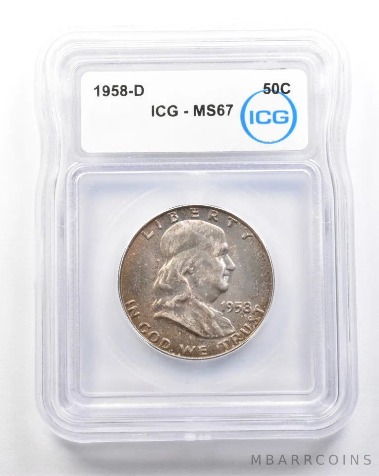1958-D Franklin Half Dollar MS67 ICG *7410