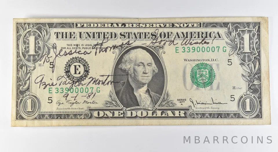 1977 A $1 Richmond VA FRN Green Seal Courtesy Signature *9657