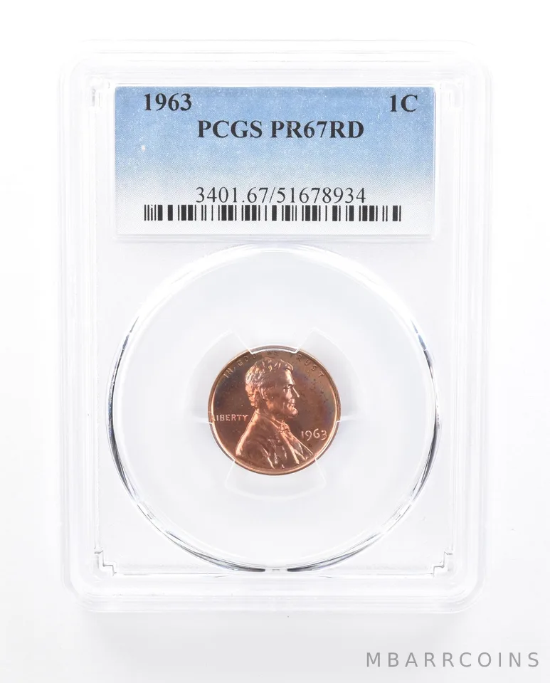 1963 Lincoln Memorial Cent PR67 RD PCGS Beautiful *5566