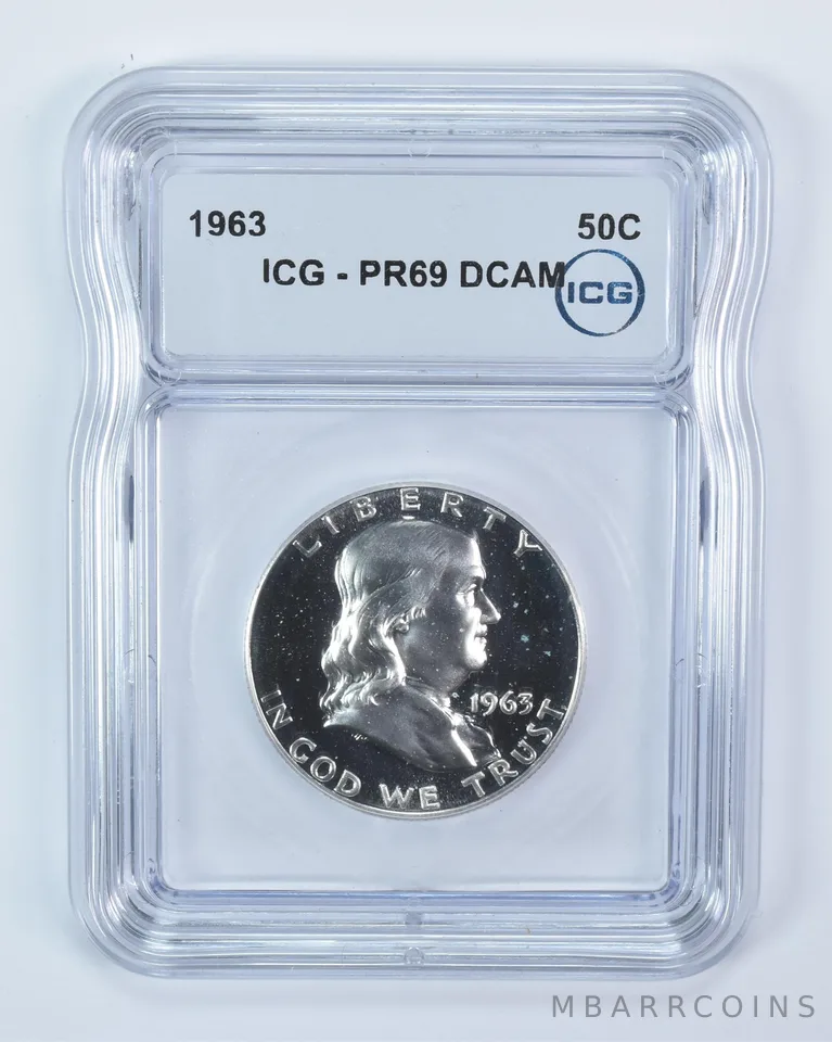 1963 Franklin Half Dollar PR69 DCAM ICG