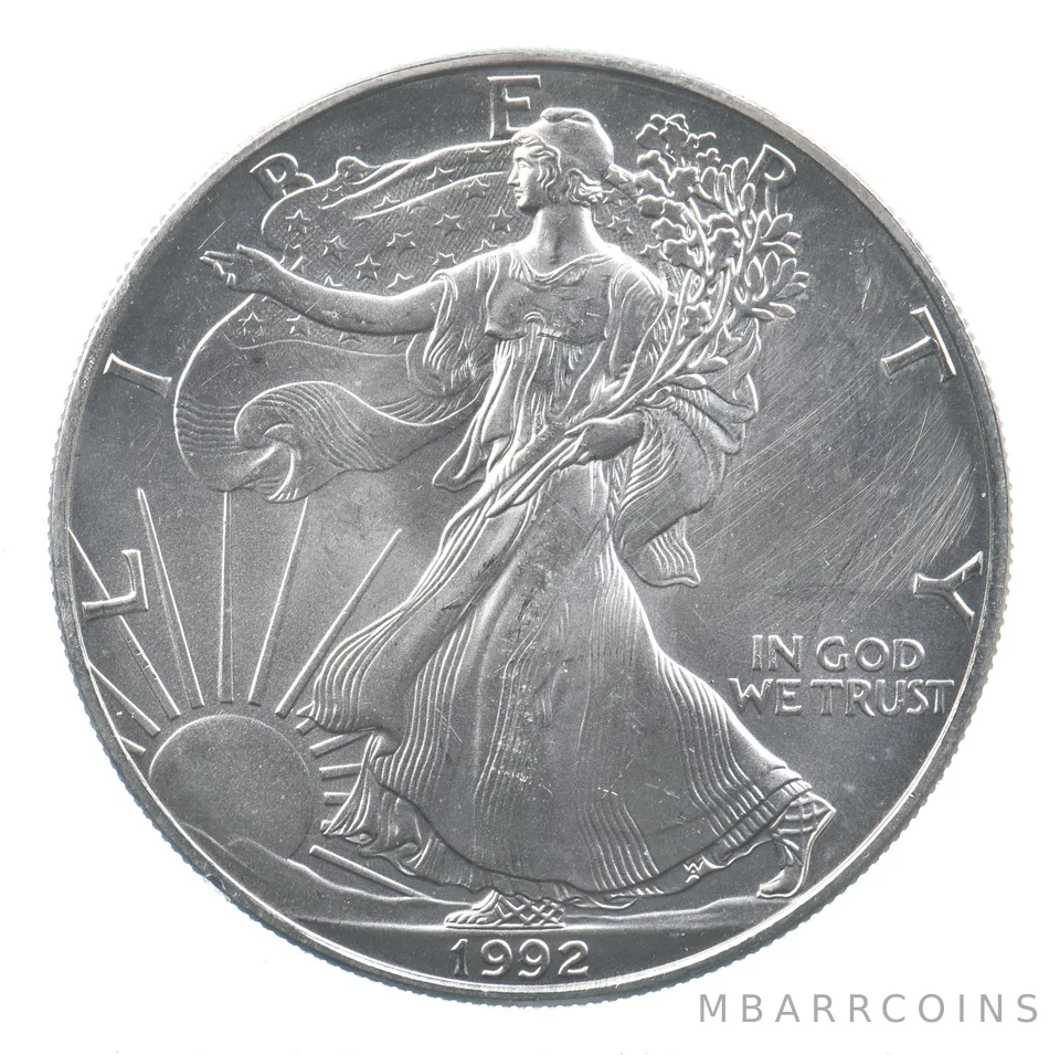 Better Date 1992 American Silver Eagle 1 Troy Oz .999 Fine Silver *777
