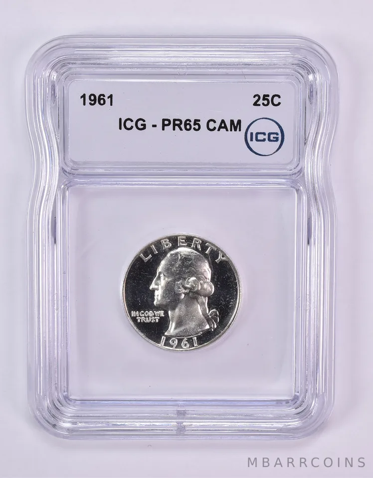 1961 Washington Quarter PR65 CAM ICG