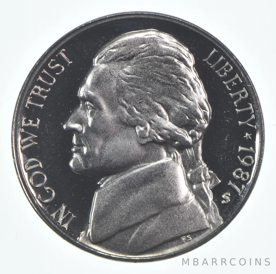 1987-S Jefferson Nickel Proof