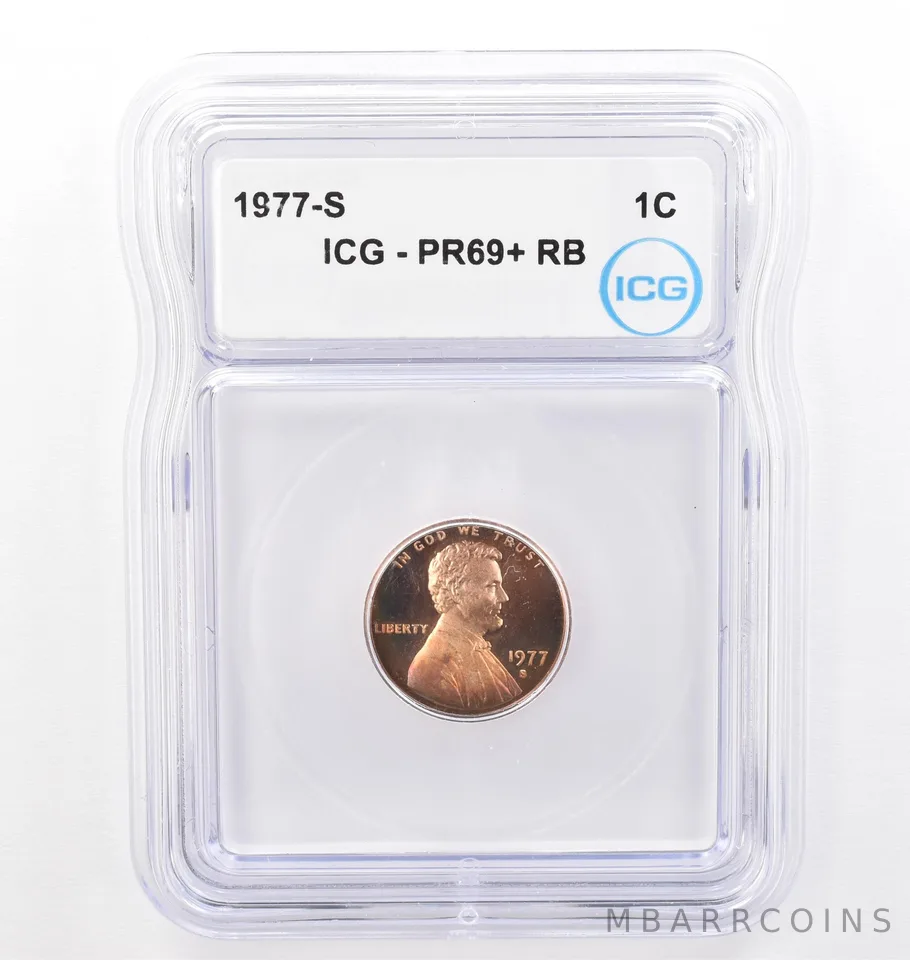 1977-S Lincoln Memorial Cent PR69+ RB ICG Beautiful Tone a7735