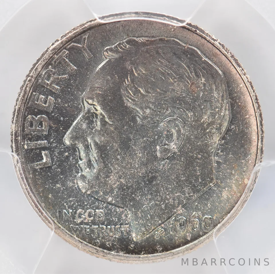 1960 Roosevelt Dime MS66 PCGS Beautiful Tone *0935