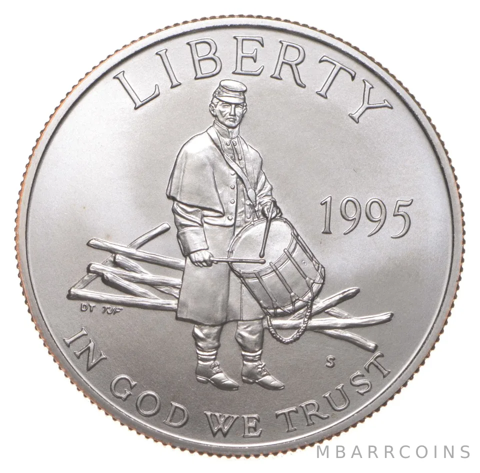 1995-S Unc Civil War Drummer Boy Commemorative Half Dollar