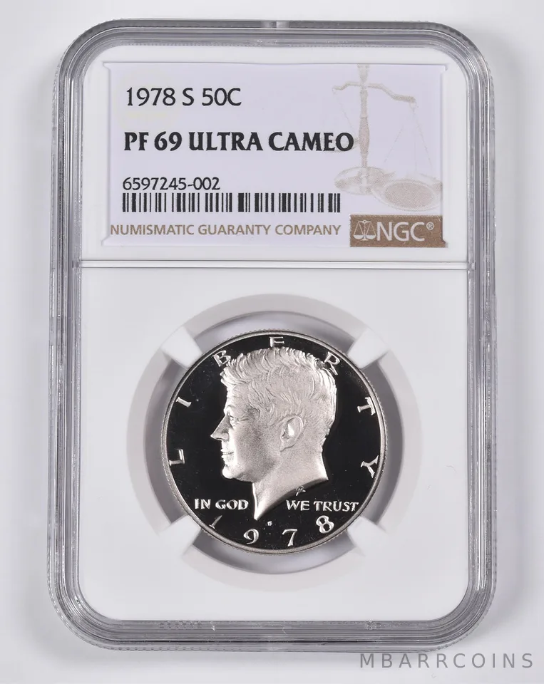 1978-S Kennedy Half Dollar PF69 UCam NGC Brown Lbl