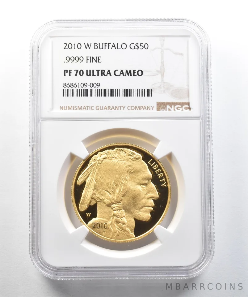 2010-W $50 American Gold Buffalo 1 Oz Gold .9999 PF70 UCAM NGC