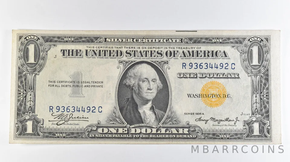 1935 A $1 Silver Certificate Yellow Seal North Africa *6724