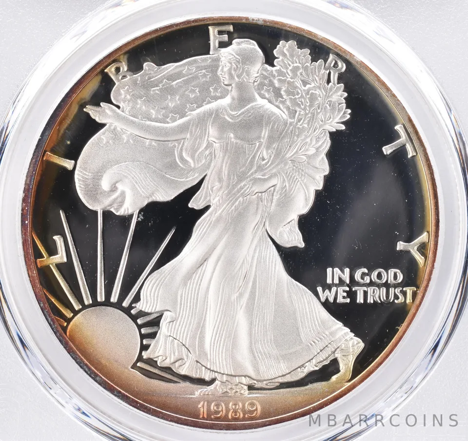 1989-S American Silver Eagle PR68 DCAM PCGS Beautiful Tone *1543