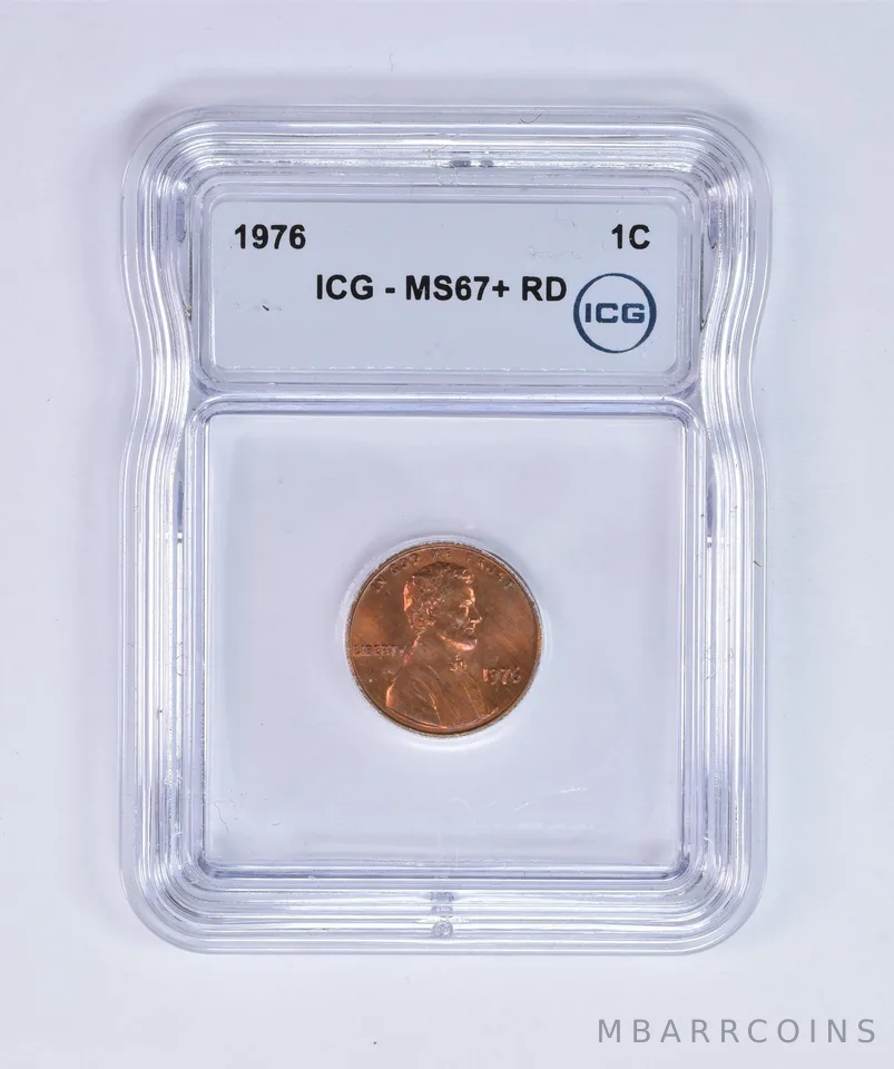 1976 Lincoln Memorial Cent MS67+ RD ICG Beautiful Tone a8059