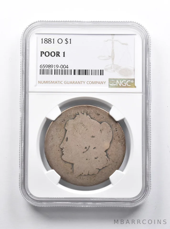 POOR 1 1881-O Morgan Silver Dollar NGC Lowball Pocket Piece *1158