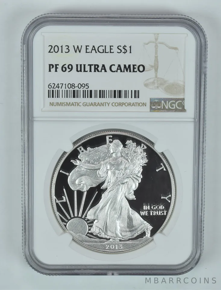 2013-W American Silver Eagle PF69 UCAM NGC Brown Label
