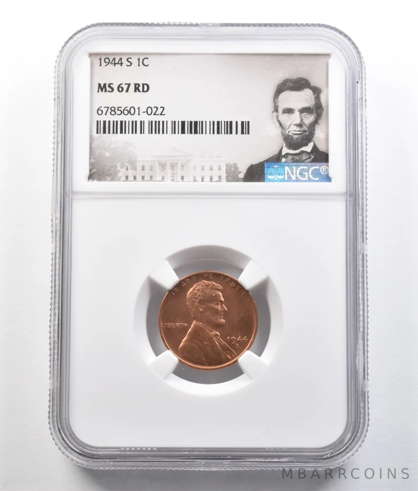 1944-S Lincoln Wheat Cent MS67 RD NGC *9362