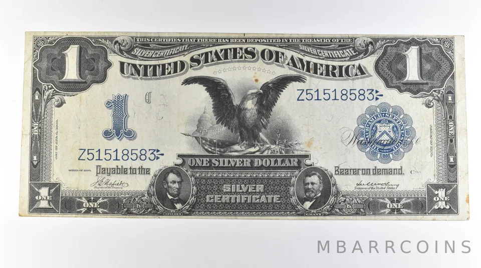 1899 $1 United States Black Eagle Silver Certificate Large Note FR#230 *0751