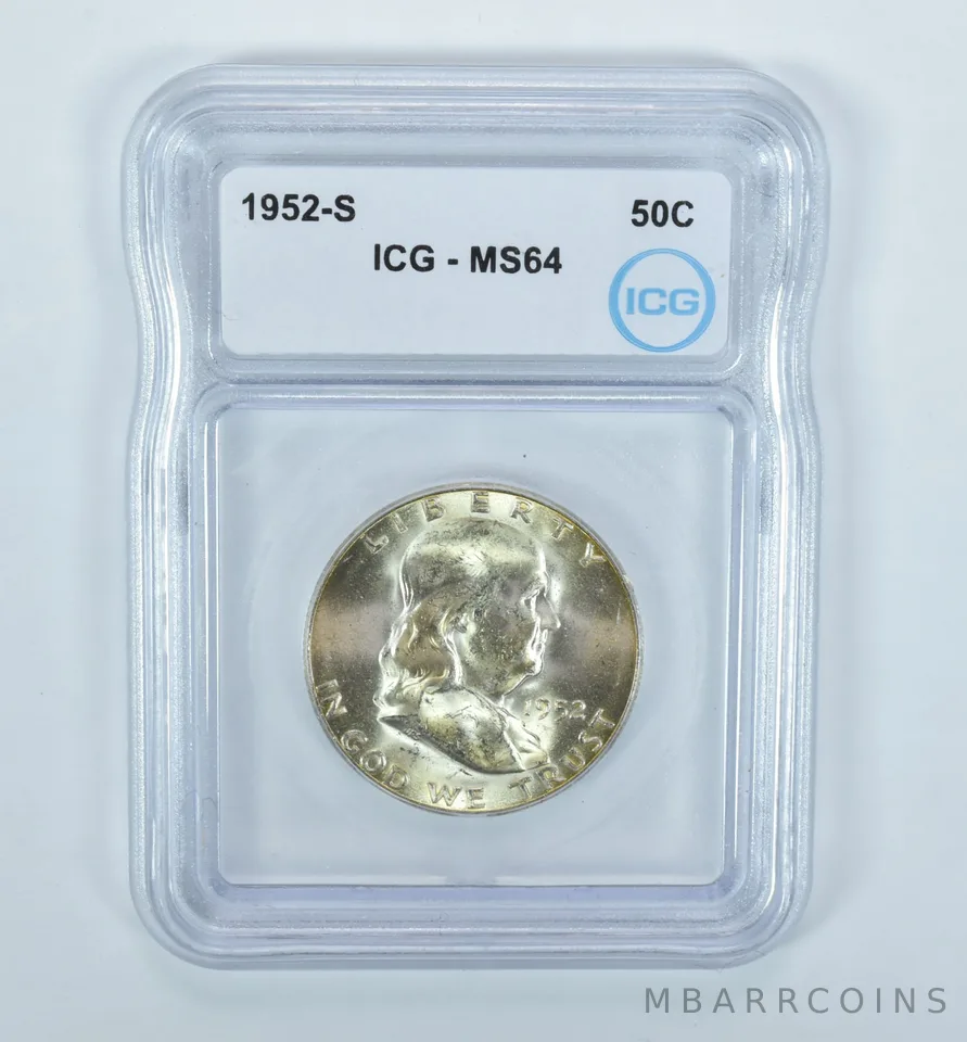 1952-S Franklin Half Dollar MS64 ICG