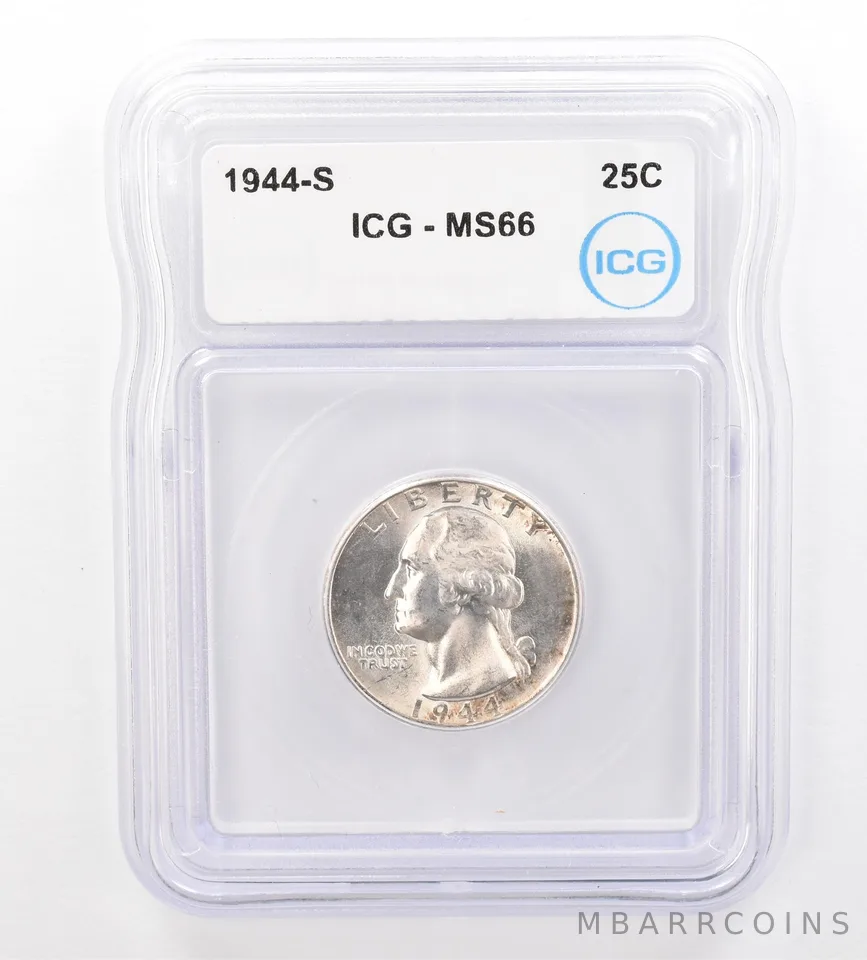 1944-S Washington Quarter MS66 ICG Nice Tone *7325