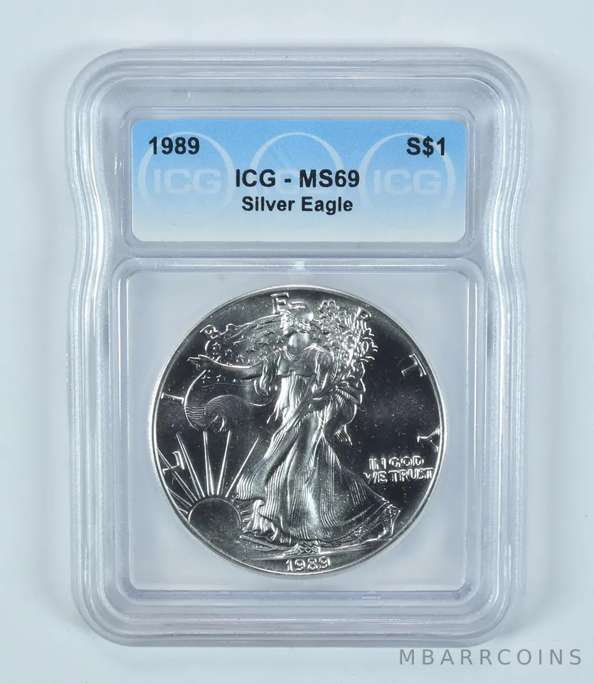 1989 American Silver Eagle MS69 ICG