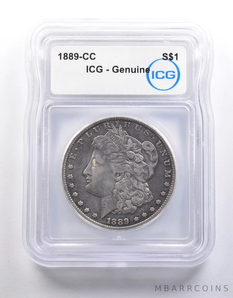 1889-CC Morgan Silver Dollar Genuine ICG *6729