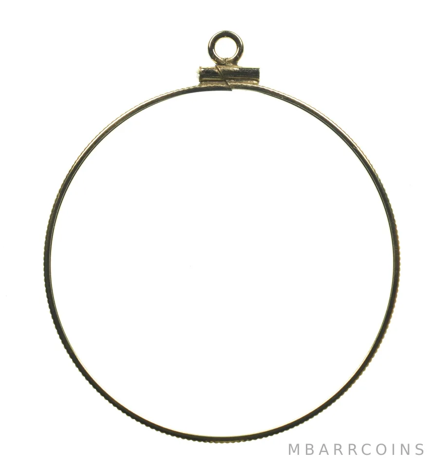 12K 41mm Gold Filled 4 Ducat Austria Coin Bezel Pendant Frame Edge *1461
