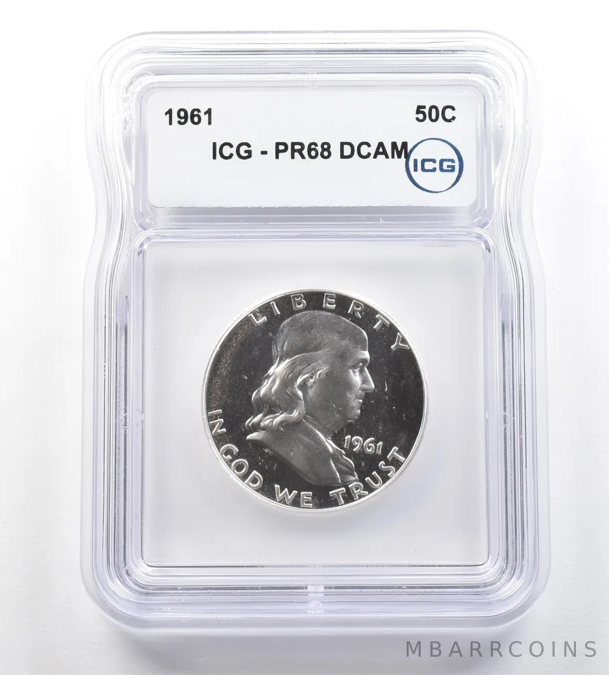 1961 Franklin Half Dollar PR68 DCAM ICG *7656