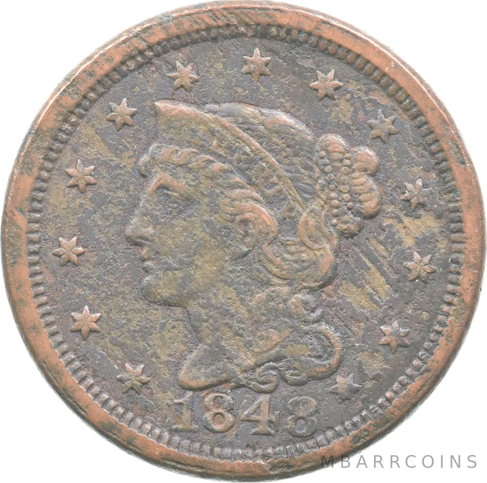 1848 Braided Hair Large Cent *7605