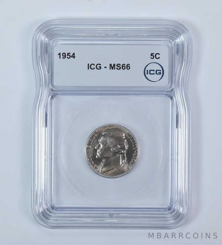 1954 Jefferson Nickel MS66 ICG