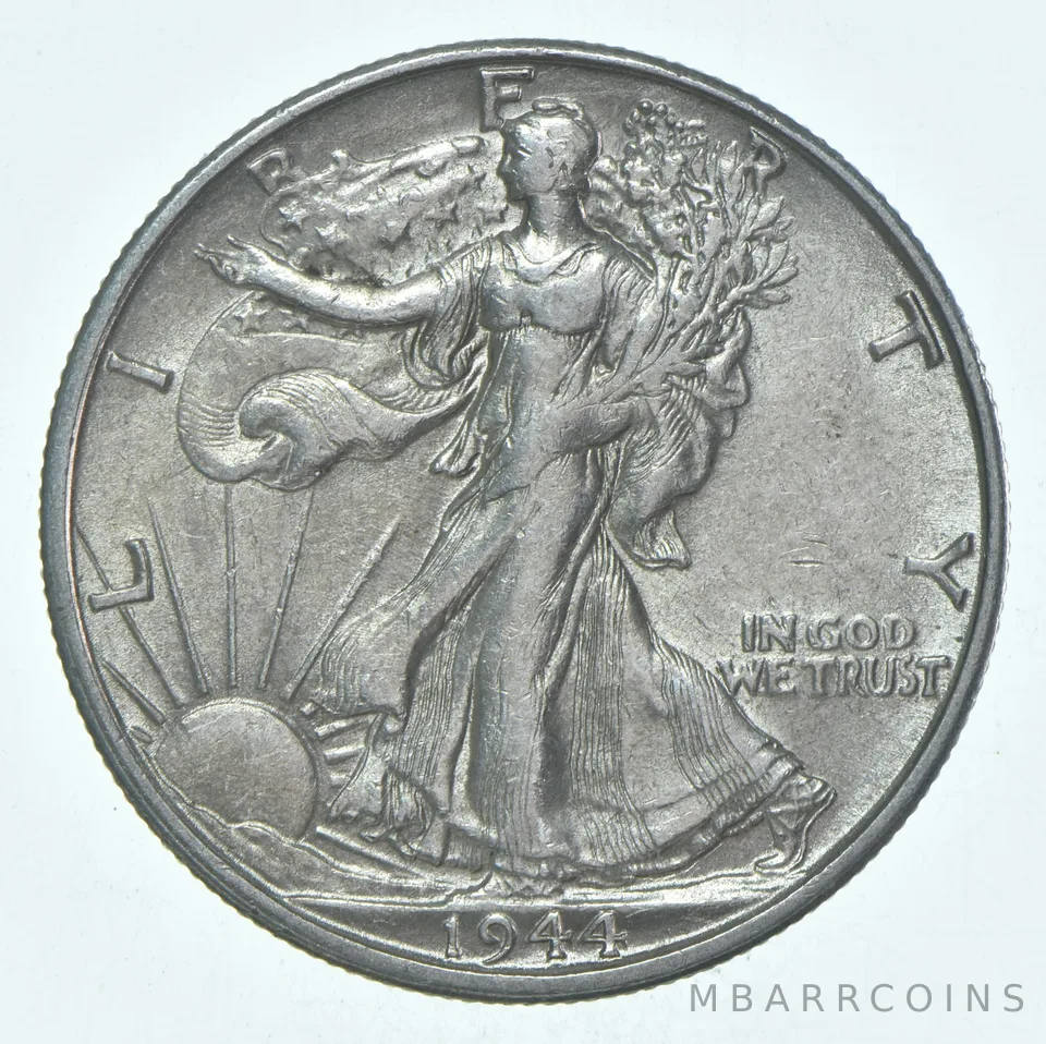 BU 1944-S Walking Liberty Half Dollar Uncirculated 90% Silver