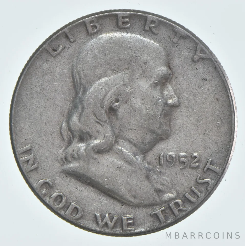 1952 (P) Franklin Half Dollar Circulated 90% Silver (1pc)