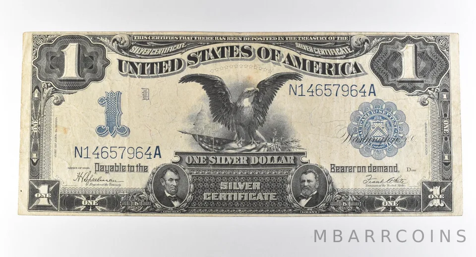 1899 $1 Silver Certificate Large Note Blue Seal *2869