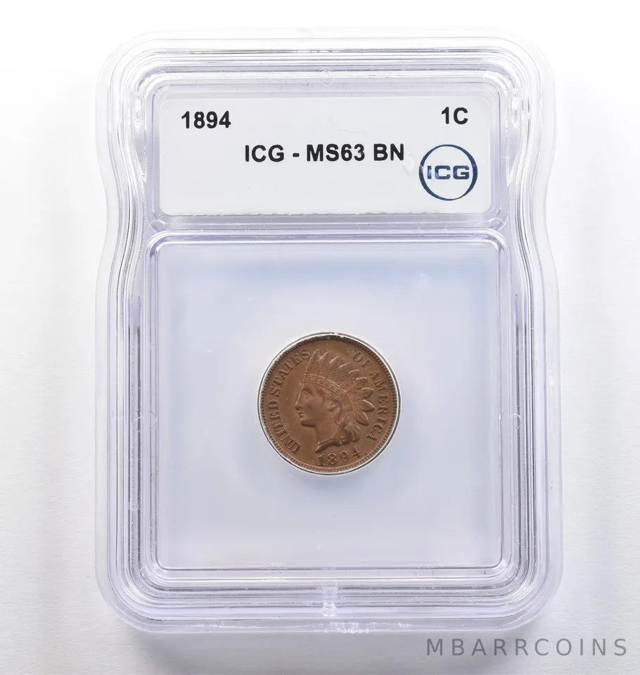 1894 Indian Head Cent MS63 BN ICG *4092