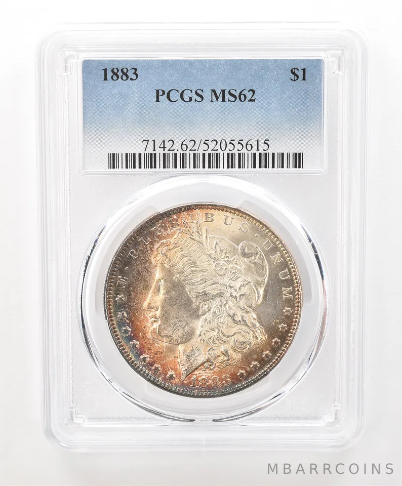 1883 Morgan Silver Dollar MS62 PCGS Beautiful Tone *6643