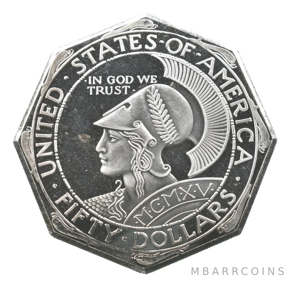5 Oz Silver Octagonal Medal Panama-Pacific Exposition *7806