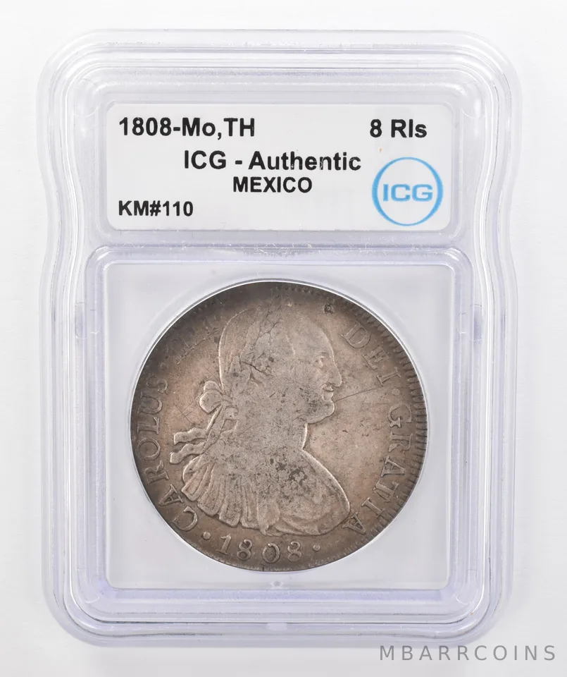 1808 Mo TH Mexico 8 Reales KM#110 Authentic ICG Beautiful Tone *0283
