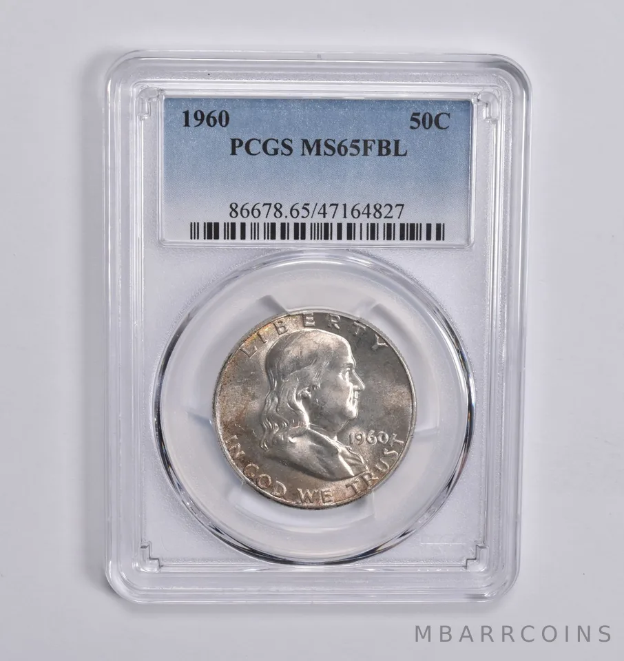 1960 Franklin Half Dollar MS65 FBL PCGS Blue Label