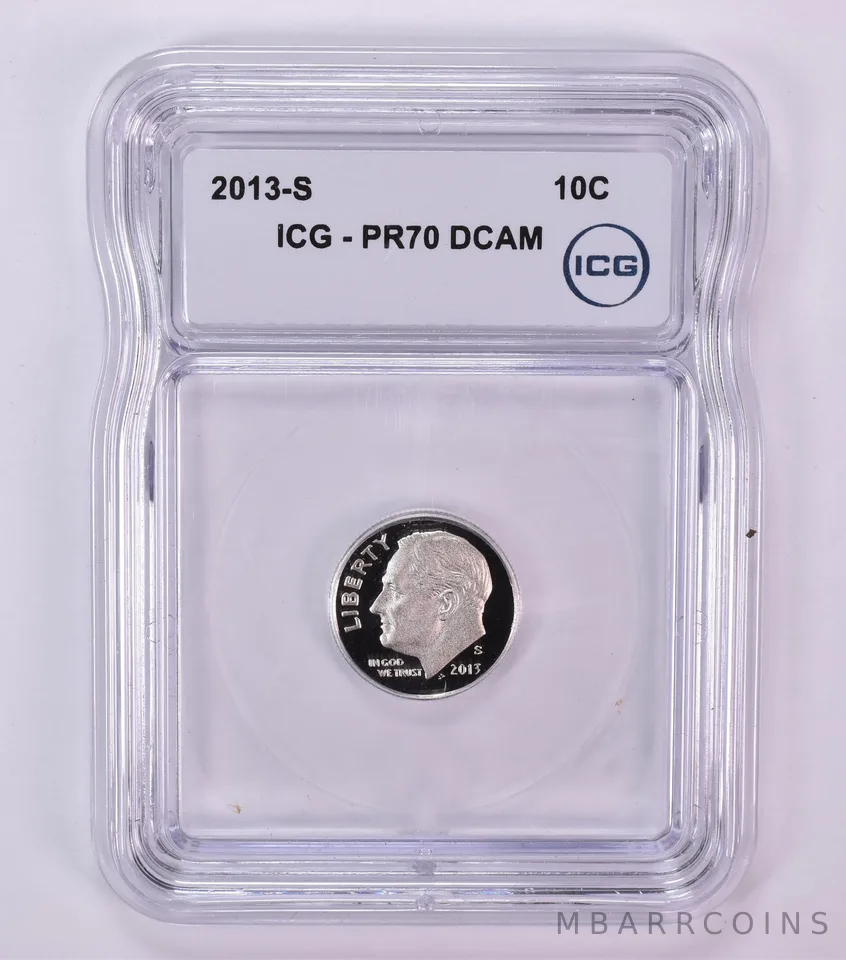 2013-S Roosevelt Dime PR70 DCAM ICG
