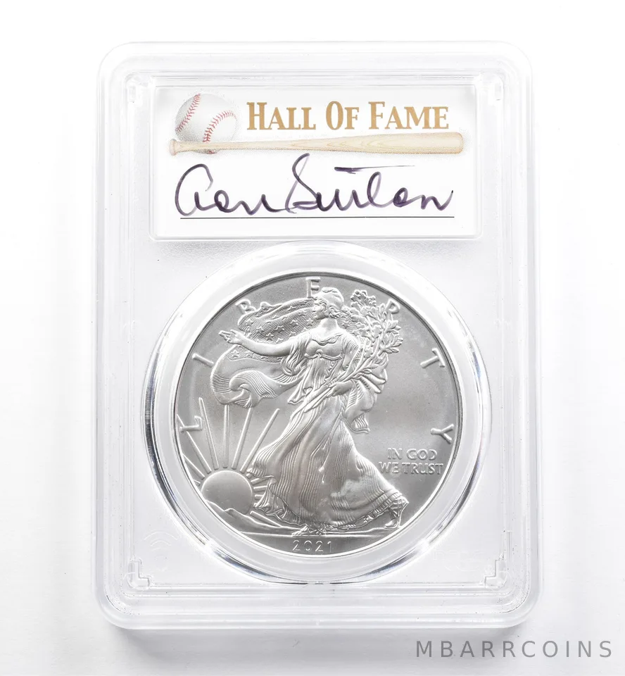 2021 (P) American Silver Eagle Type 1 Don Sutton FDOI MS70 PCGS *9917