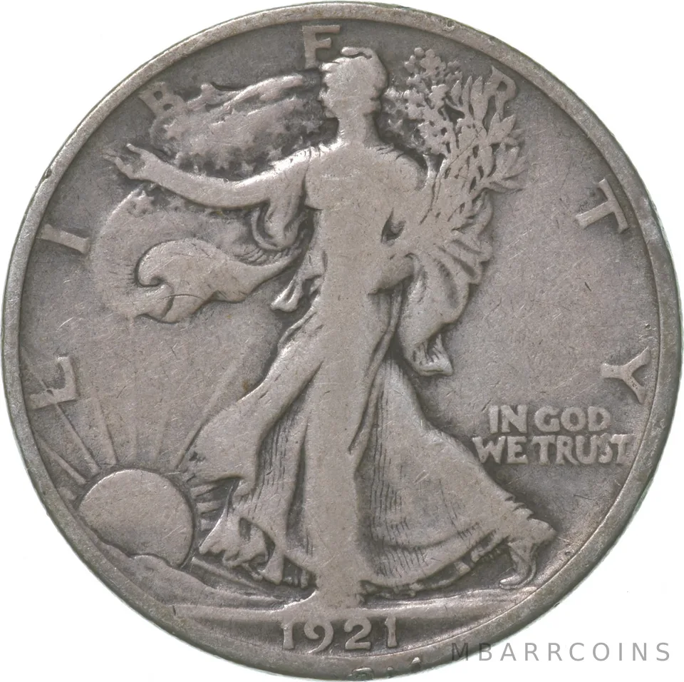 1921-D Walking Liberty Half Dollar Key Date a6111
