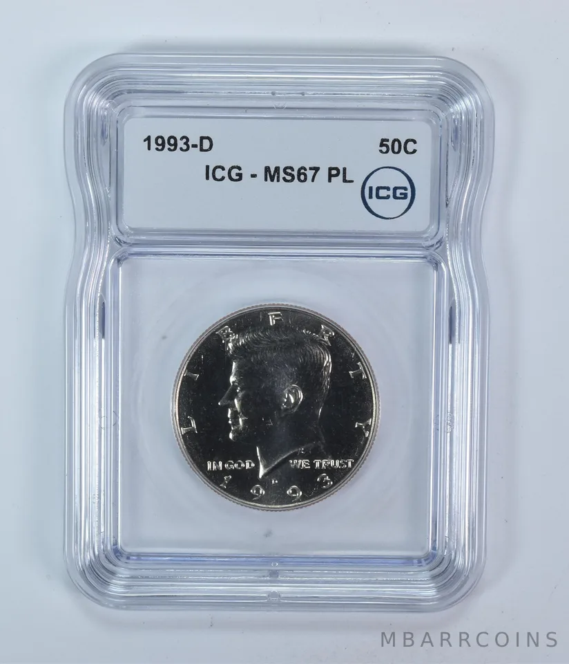 1993-D Kennedy Half Dollar MS67 PL ICG