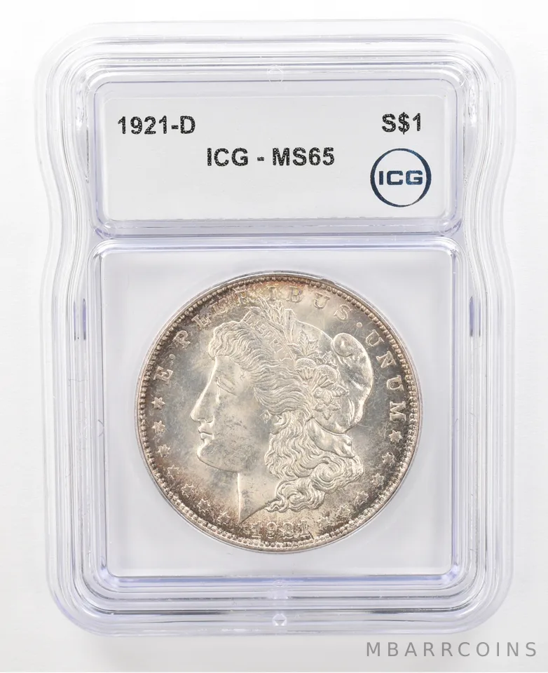 1921-D Morgan Silver Dollar MS65 PCGS Beautiful Tone a2330