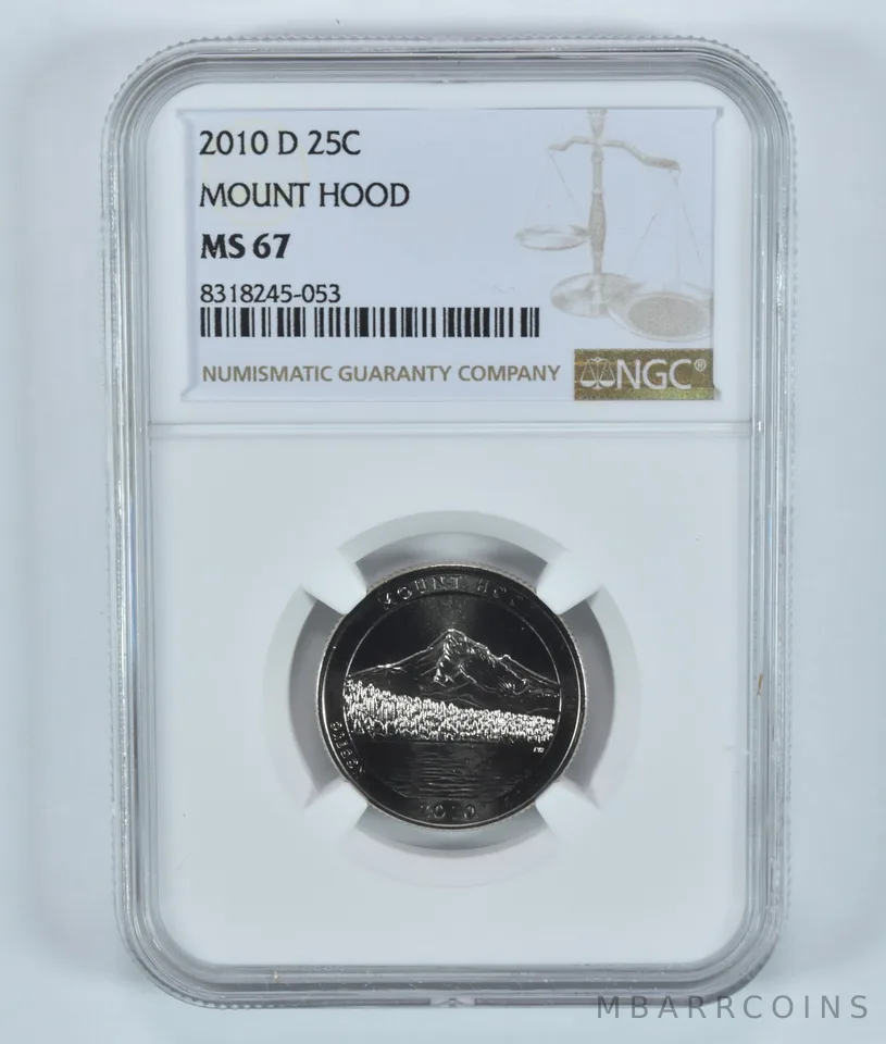 2010-D Washington Quarter ATB Mount Hood America The Beautiful MS67 NGC