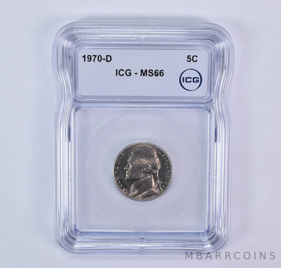 1970-D Jefferson Nickel MS66 ICG