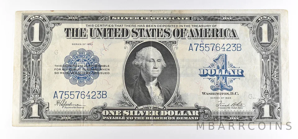 1923 $1 Silver Certificate Large Note Blue Seal FR#237 *0816