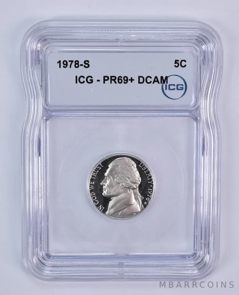 1978-S Jefferson Nickel PR69+ DCAM ICG